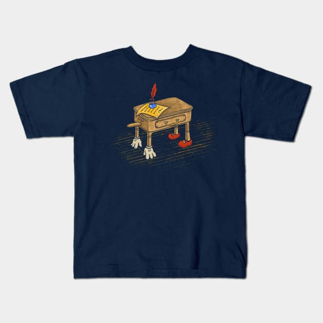 Lying Table Kids T-Shirt by Walmazan